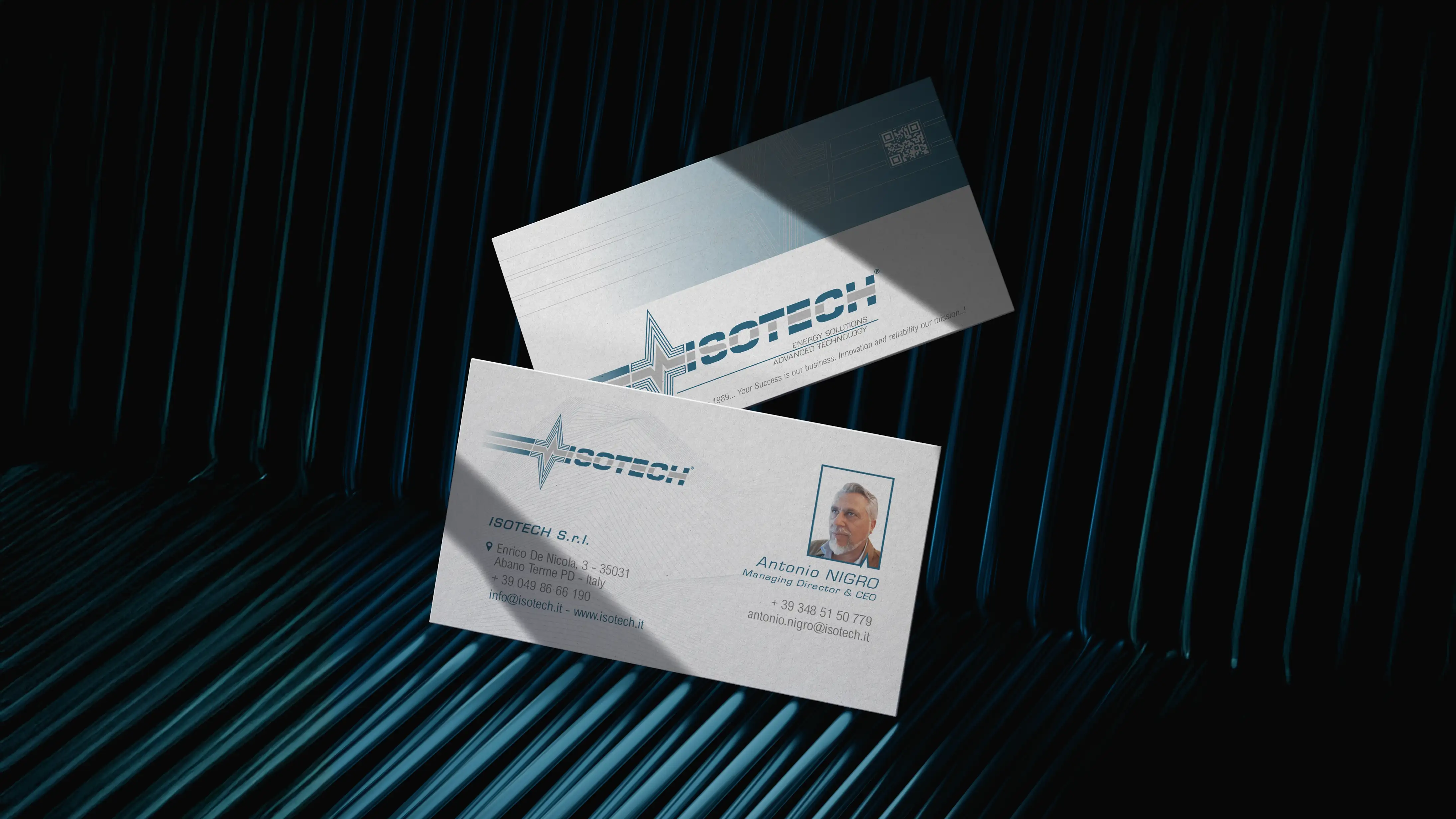 ISOTECH business cards mockup