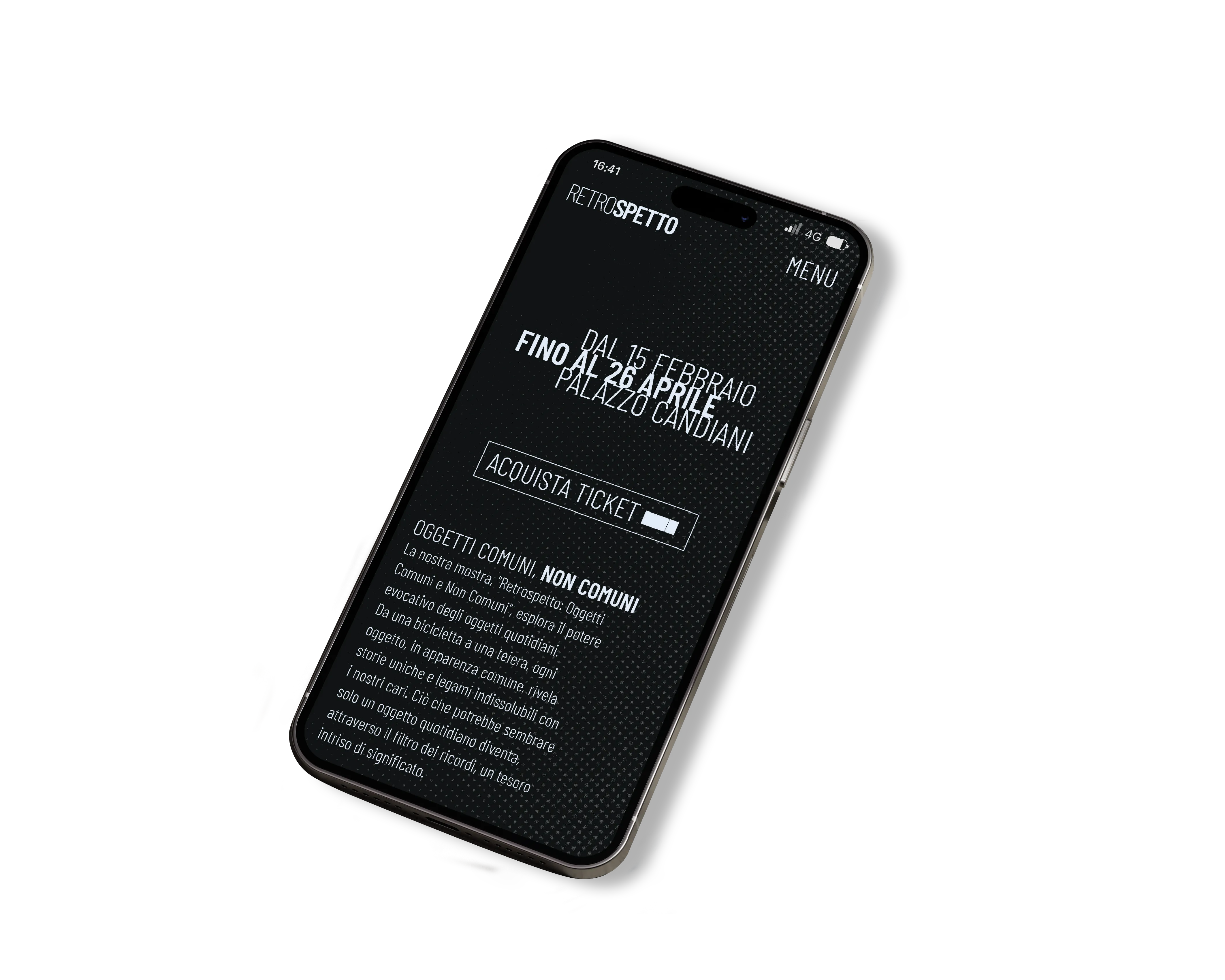RETROSPETTO phone mockup